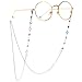 HUA JU Eyeglass Chains for Women Girl Glasses Beaded Reading Glasses Cords Sunglasses Holder Strap Lanyards Eyewear Retainer(Silver)