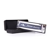 HDE Silver Swan Silver Diatonic Harmonica, Key of G