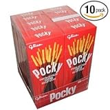 Pocky Chocolate Cream Covered Biscuit Sticks (Pack of 10)