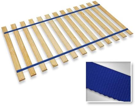 Full Size Custom Bed Slats With Blue Strapping-Help Support Your Box Spring and Mattress