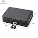 JL LELADY JEWELRY Small Jewelry Box Travel Jewelry Case Portable Faux Leather Jewelry Ring Boxes Earring Holder with Mirror for Women Girls (Black)