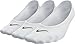 Nike 3 Pack Women's Lightweight Performance No-Show Socks, White/Black, Medium
