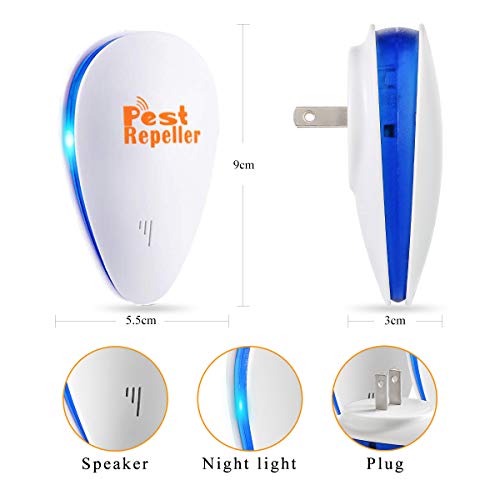 image for monochef Ultrasonic Pest Repeller, 2019 Upgrated, 6 Pack, Pest Control