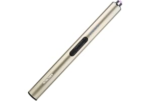 ARECTECH Electric Candle Lighter Rechargeable Lighter Arc Plasma Lighters for Candle Kitchen Camping Christmas Type-C Gold