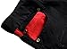 Men's Black Zipper Ripped Straight Slim Moto Biker Jeans, Black&red, 34