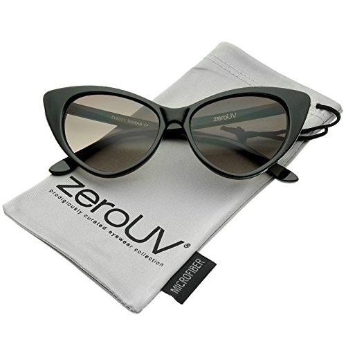 zeroUV – Women’s Retro Oversized High Point Cat Eye Sunglasses 54mm