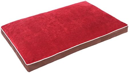 QIAOQI Dog Bed Delux, Orthopedic Mattress for Dogs and Cats Pet Bed Medium Wine Red