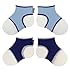 Sock Ons Clever Little Things That Keep Baby Socks On, Baby Blue & Navy Blue, 6-12 Months (2 Pack)