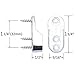 Oval Closet Rod End Supports | Screw on Type | 15mm x 30mm | Polished Chrome | 4 Pack