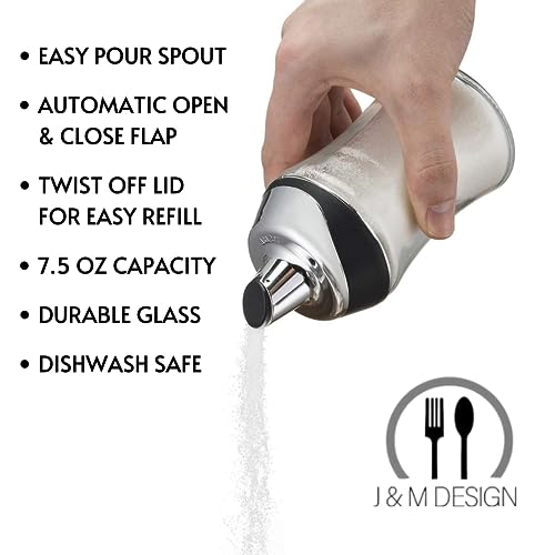 J&M DESIGN Sugar Dispenser & Shaker For Creamer, Coffee Bar Accessories, Tea Essentials