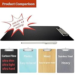 9 * 12.4Inches True 3K Carbon Fiber Clipboard 304