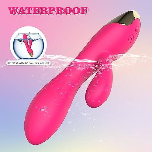LEVETT Rabbit Vibrator Adult Sex Toys G Spot Dildo Vibrator Clitoral Stimulator with 10 Vibrating Anal Plug Toys for Stimulating Nipple Vagina Sex Toys for Women and Couples