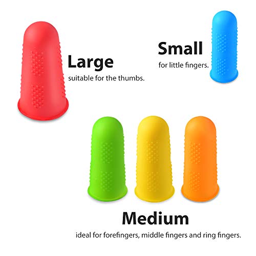 Briteree Silicone Finger Protectors for Hot Glue Gun, Rubber Fingertip