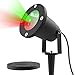 BAXIA TECHNOLOGY Waterproof Garden Laser Christmas Light - Red and Green Star Projector Show for Outdoor, Home, Landscape, Holiday and Party Lighting