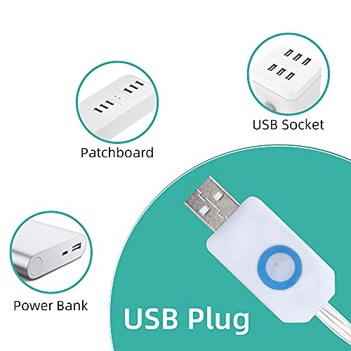 GLODD Multicolored Fairy String Lights Waterproof 16FT 50LEDs String Lights with IR Remote USB Plug 16Colors 5Modes for Bedroom Wedding Christmas Backyard Porch Balcony Party