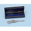 Chrome-Boatswain-Bosun-Whistle-5-w-Black-Rosewood-Box-Nautical-Whistle-Chrome