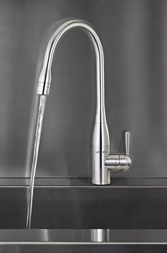 Hot/Cold Anti-Microbial Infection Control Brushed Stainless Faucet