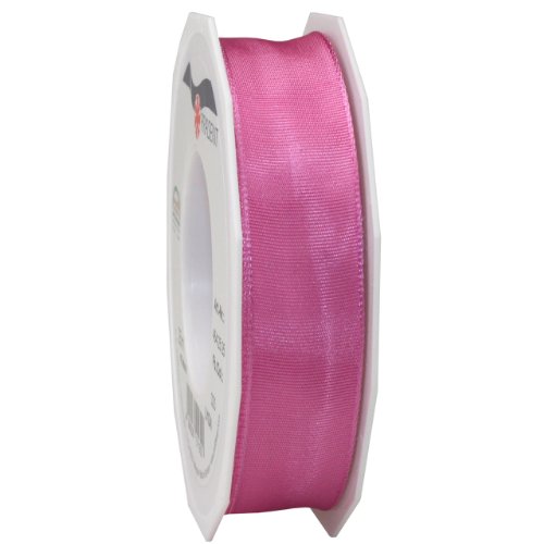 Morex Ribbon French Wired Lyon Ribbon, 1-Inch by 27-Yard Spool, Pink