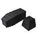 BangQiao 4.20 Inch Plastic Square Flower and Succulent Nursery Plant Pot/Planter/Container,Pack of 8 (M, Black)