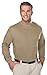 Tri-Mountain Mock Turtleneck for Men - 100% Cotton - Extended Sizes Graduate Shirt - Khaki - X-Large