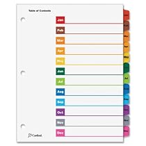 Cardinal OneStep Index System, 12-Tab, Monthly, Multi-Color, 1 Set (60318CB)