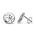 925 Sterling Silver 12 mm Yoga Aum Om Ohm Symbol Cut Open Round Post Stud Earrings