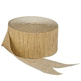 4 ROLLS Crepe Paper Streamers 280 ft Total-Made in USA (Metallic Gold)