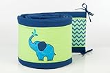 Pam Grace Creations Crib Bumper- Zigzag Elephant