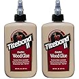 Titebond 3703 Cross-Linking Polyvinyl Acetate Dark Wood Glue, 8 Oz, Bottle, Light, Liquid, 8 Ounce, Brown (Pack of 2)