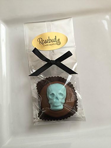 12 Teal SKULL Milk Chocolate Covered Oreo Cookies Candy Party Favors (One Dozen)