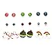 9 Pair Small Cute Post Stud Earrings Set for Girls Kids Mix and Match