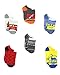 Disney Cars 3 Boys Toddler 6 pack No Show Socks (Shoe: 7-10 (Sock: 4-6), Grey/Multi No Show)