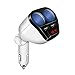 ONEVER 1 to 2 Sockets Cigarette Lighter Splitter, Dual USB Car Charger Adapter with Voltage Display Compatible for iPhone7 7s iPad mini Samsung Galaxy, 12-24V Voltage, Suitable for Various Cars