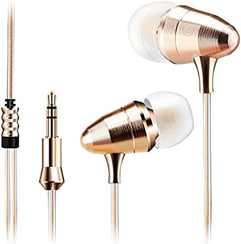 Codio Earbuds Heavy Bass Earphones with Microphone(Gold)
