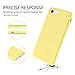 GUAGUA Compatible with iPhone SE 2022/2020 Case, iPhone 8 Case iPhone 7 Case 4.7 Inch Liquid Silicone Soft Gel Slim Microfiber Lining Cushion Texture Protective Case for iPhone SE 3rd/2nd, Yellow