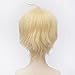 Flovex Short Straight Anime Cosplay Wigs Natural Sexy Costume Party Daily Hair (Light Blonde)