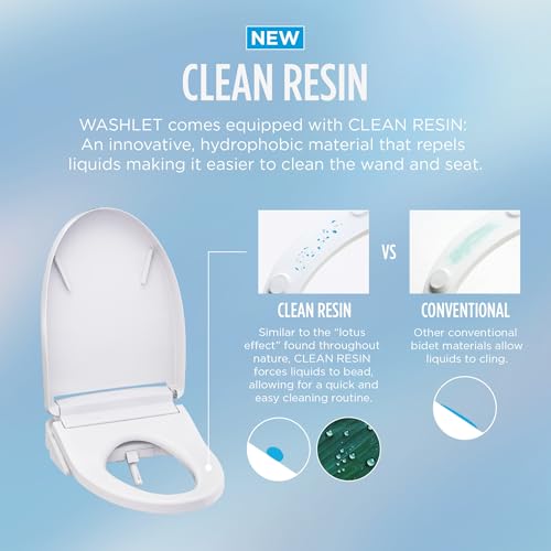 TOTO WASHLET S5 Electronic Bidet Toilet Seat with Instantaneous Water Heating, PREMIST and EWATER+ Wand Cleaning, Elongated, Cotton White - SW3446#01