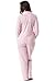 Casual Nights Women's Long Sleeve Notch Collar Satin Trim Floral Print Pajama Set
