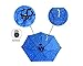 Umbrella Hat with ighten Clip Head Wear for Fishing Gardening Outdoor Hiking(Silver)(Blue with silver underneath)