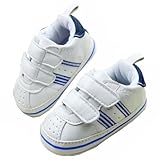 Toddler Boy Fuax Leather Crib Shoes Soft Sole Velcro Sport Sneakers