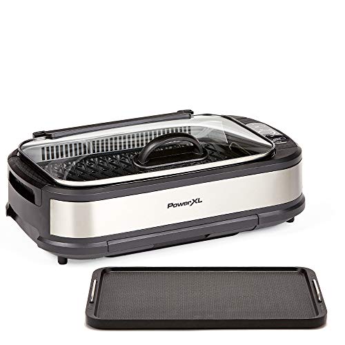 SNUNGPHIR PowerXL Smokeless Grill with Tempered Glass Lid and Turbo