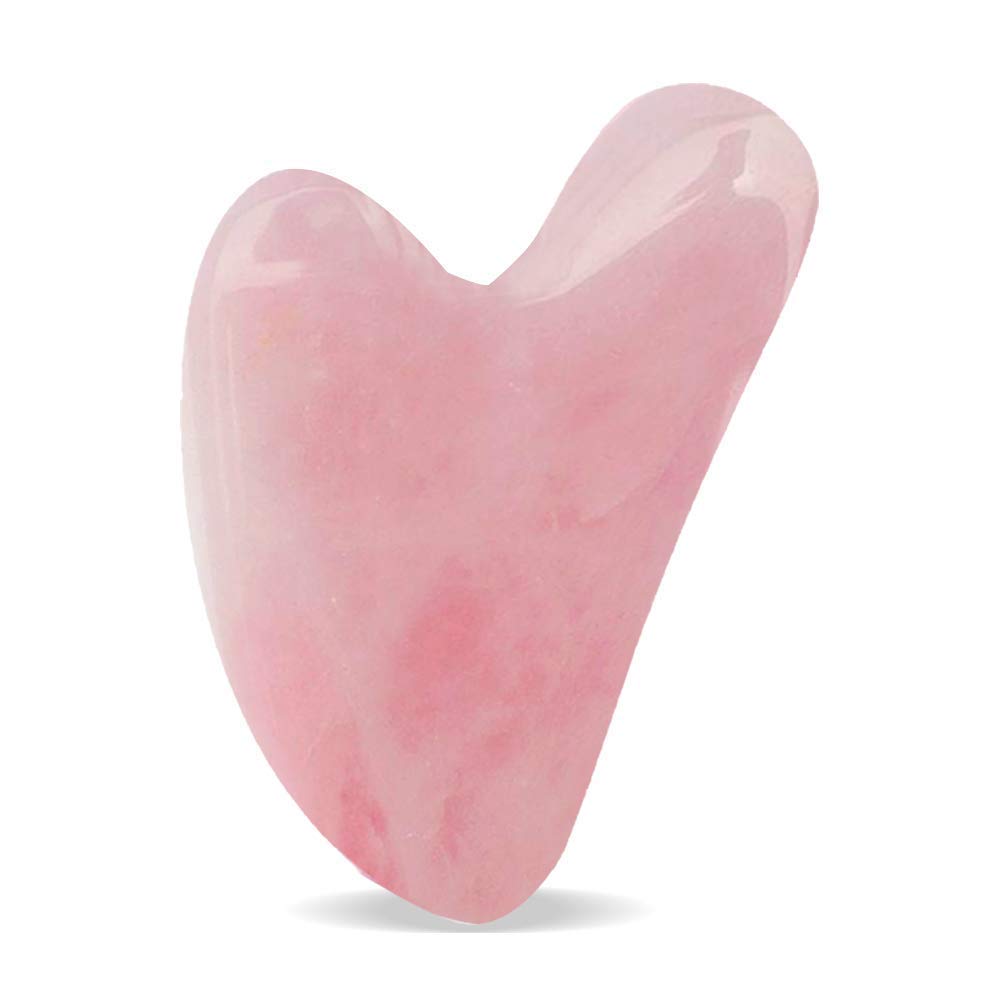 DEAYOKA Rose Quartz Guasha Tool - Asian Beauty Secret, For Facial Microcirculation/Removes Toxins/Prevents Wrinkles/Boost Radiance of Complexion - 100% Authentic & Genuine Rose Quartz: Beauty