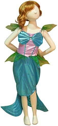 Domiray Princess Girl Sequins Little Mermaid Costume Dress (L (125-140 cm))