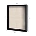 Display Shadow Box Frame, Linen Board Wood Showcase, Keep Awards, Medals, Tickets, Photos, Pictures Frames, 2 Pack