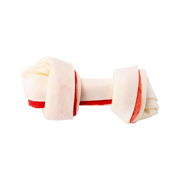 DINGO 95014 MINI BONES, RAWHIDE FOR SMALL/TOY DOGS, RED,14-COUNT