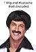 Costume Adventure Sonny Black Bert Wig and Mustache Set for Men