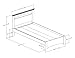 South Shore Libra Bed & Headboard Set, Twin 39-Inch, Royal Cherry