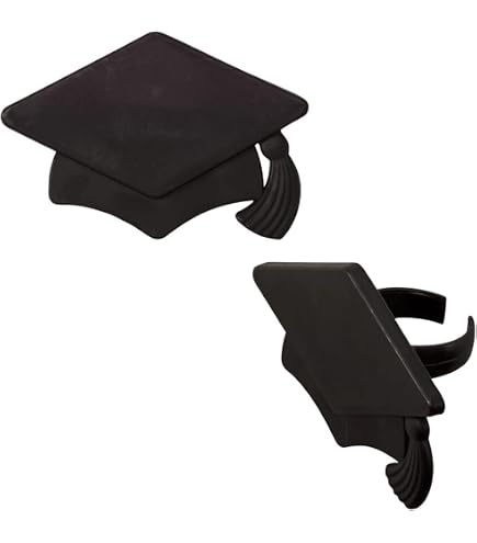 Bonjour Fête Black & White Congrats Grad Large Paper Party Napkins | 3-Ply Graduation Napkins 2025| Dinner Lunch Size | Gold Foil | Premium Party Supplies | Pack Of 20, 6.5" Folded