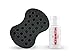 NuDred Coil I.T. Formula - Twist Hair Sponge Brush + Hair Conditioning For Men and Women, For Moisturized Sculpted Coils, Twists & Locs (Blue Mini Hair Sponge, Small Holes, 1oz Hair Moisturizer)