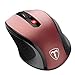 VicTsing MM057 2.4G Wireless Portable Mobile Mouse Optical Mice with USB Receiver, 5 Adjustable DPI Levels, 6 Buttons for Notebook, PC, Laptop, Computer, MacBook - Red